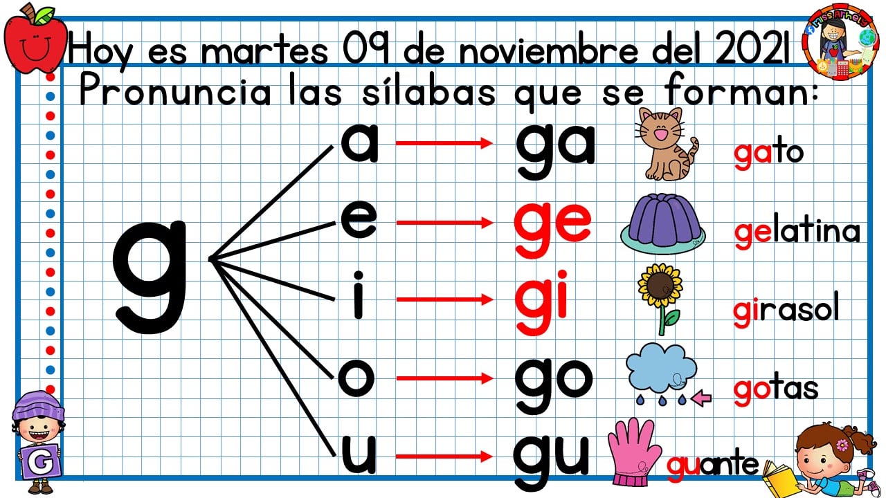 Cuaderno Para Repasar Silabas Directas Letra G Semana Del 8 Al 12 De Noviembre Imagenes Educativas