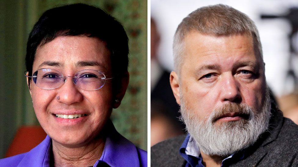 Le prix Nobel de la paix à Maria Ressa et Dimitri Muratov
