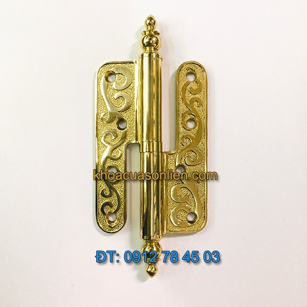 Báo giá Mẫu Bản lề cối bằng đồng dài 140 mm dùng cho cánh cửa gỗ cỡ lớn giá rẻ tại Hà Nội