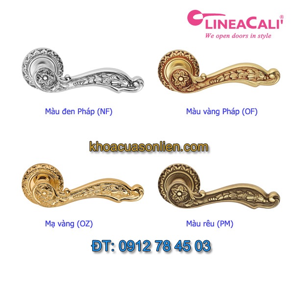 Bộ màu của bộ sưu tập Jardin Linea Calì