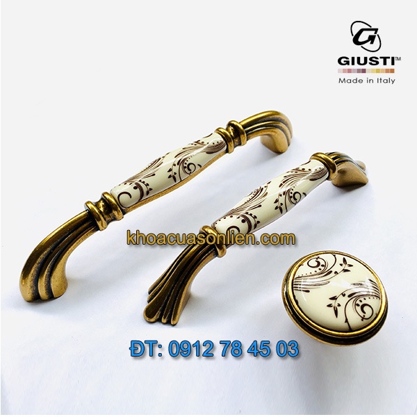 Báo giá Tay nắm tủ cao cấp nhập khẩu Porcellana-M71-154mm của hãng Giusti - Italia