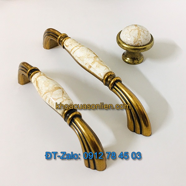 Báo giá nơi bán mẫu Bộ tay nắm tủ mặt sứ tân cổ điển mang phong cách Ý 008 giá rẻ tại Hà Nội