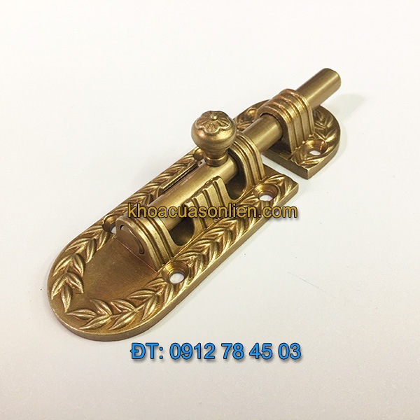 Báo giá nơi bán mẫu Chốt cửa đồng tân cổ điển cao cấp phong cách Italy, dài 100mm giá rẻ tại Hà Nội