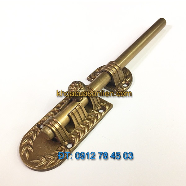 Báo giá nơi bán mẫu Chốt cửa đồng tân cổ điển cao cấp phong cách Italy, dài 200mm, đường kính 12mm giá rẻ tại Hà Nội