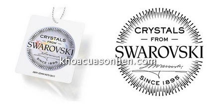 Tem chống hàng giả và dấu niêm phong của sản phẩm pha lê Swarovski