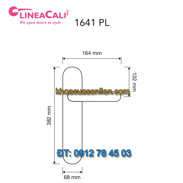 Nơi bán Khóa cửa chính tay gạt cổ điển nhập khẩu Arcadia 1641-PL của LineaCali Italy tại Hà Nội