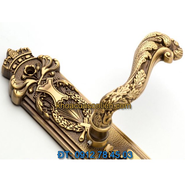 Báo giá khoá cửa chính tay gạt đồng TD BDH-179266-2