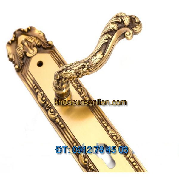 Báo giá khoá cửa chính tay gạt đồng TD BDH-126135-2