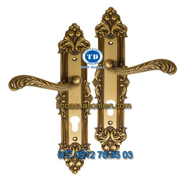 Báo giá khoá cửa chính tay gạt đồng TD BDH-184270-2
