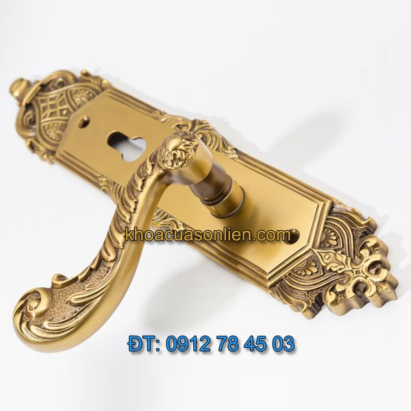 Báo giá khoá cửa chính tay gạt đồng TD BDH-340340-2