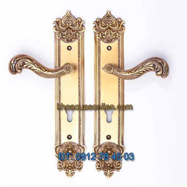 Báo giá khoá cửa chính tay gạt đồng TD BDH-341341-2
