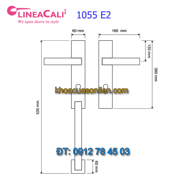 Nơi bán Khóa cửa đại sảnh tân cổ điển Opera 1055-E2 của LineaCali Italy tại Hà Nội