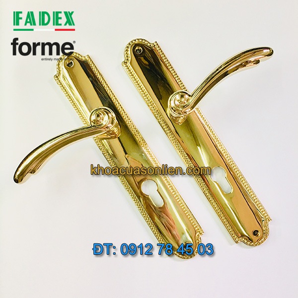 Nơi bán Khóa cửa thông phòng tay gạt cổ điển Roma 458 của Forme (FADEX) mạ vàng PVD tại Hà Nội