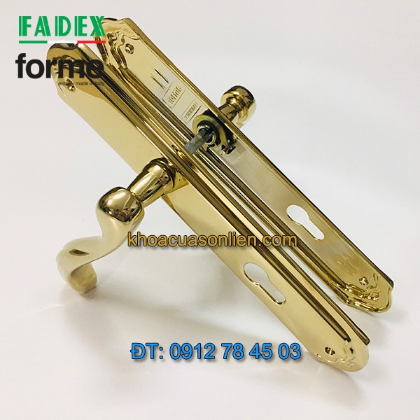Báo giá nơi bán mẫu Khóa tay gạt cửa gỗ cổ điển Firenze 459 của Forme (FADEX) mạ PVD nhập khẩu Italy giá rẻ tại Hà Nội