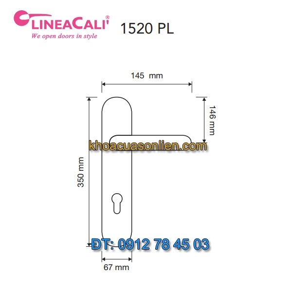 Báo giá Khóa cửa chính tay gạt cổ điển Barocco 1520-PL của Linea Calì