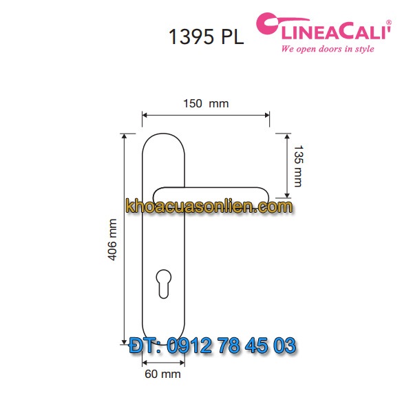 Nơi bán Khóa cửa chính tay gạt cổ điển đẹp Poesia 1395-PL của Linea Cali tại Hà Nội