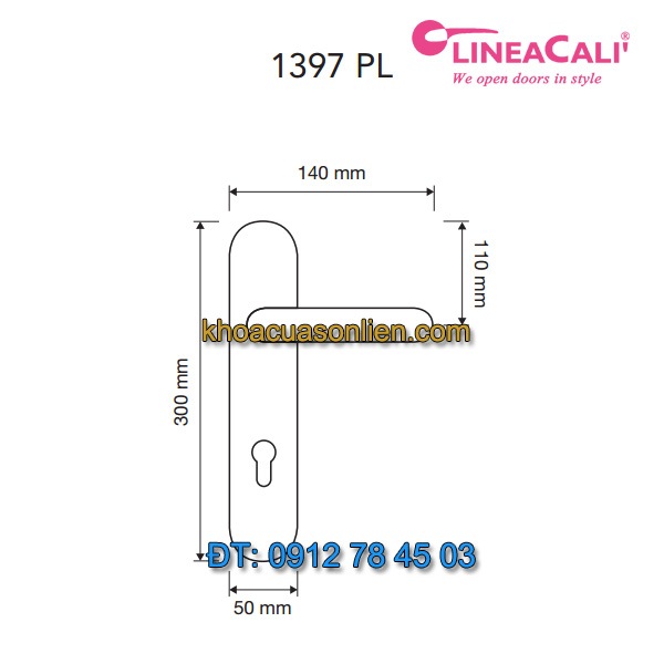 Báo giá khóa cửa thông phòng tay gạt cổ điển đẹp Poesia 1397-PL của LineaCali
