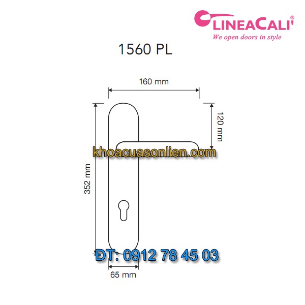 Báo giá Khoá cửa chính tay gạt Jardin 1560-PL của Linea Calì