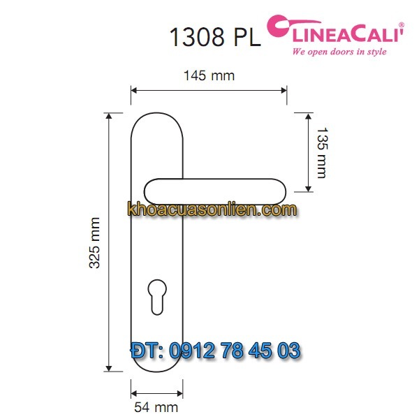 Báo giá Khoá cửa chính tay gạt Tiffany 1308-PL của Linea Calì