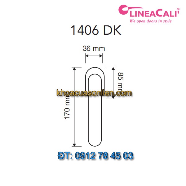 Báo giá Kích thước khoá cửa sổ Queen 1406 DK của Linea Cali