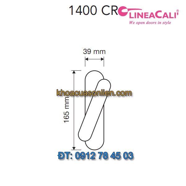 Báo giá Khoá cửa sổ núm xoay Sissi 1400-CR của Linea Calì