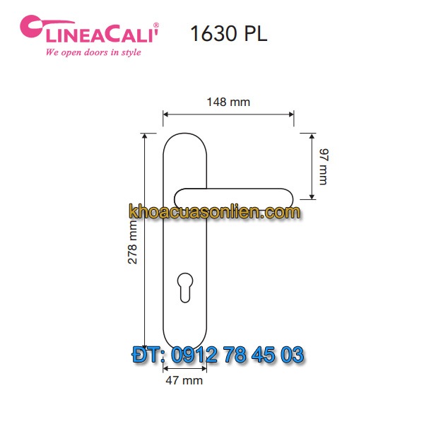 Nơi bán Khóa cửa thông phòng nhập khẩu Aria 1630-PL của LineaCali Italy tại Hà Nội