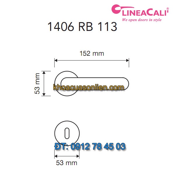Báo giá Khoá cửa thông phòng tay gạt Queen 1406-RB-113 của Linea Cali
