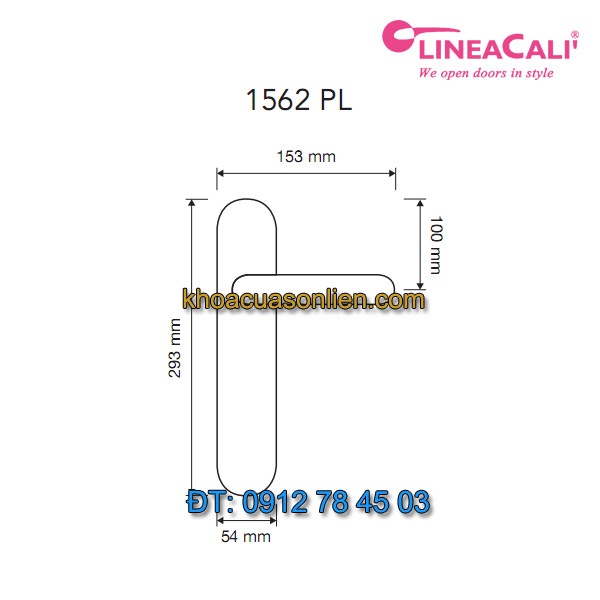 Báo giá Khoá cửa thông phòng Jardin 1562-PL của Linea Calì