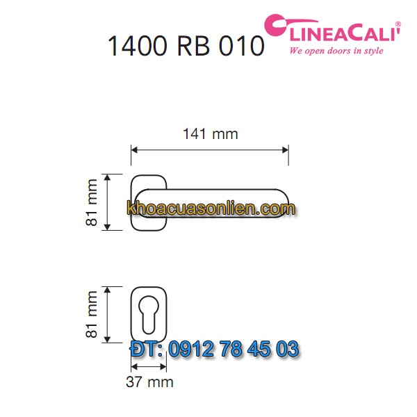 Báo giá khoá cửa thông phòng tay gạt Sissi 1400-RB-010 của Linea Calì