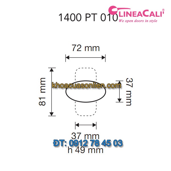 Báo giá Tay nắm cửa cố định Sissi 1400-PT-010 của Linea Calì