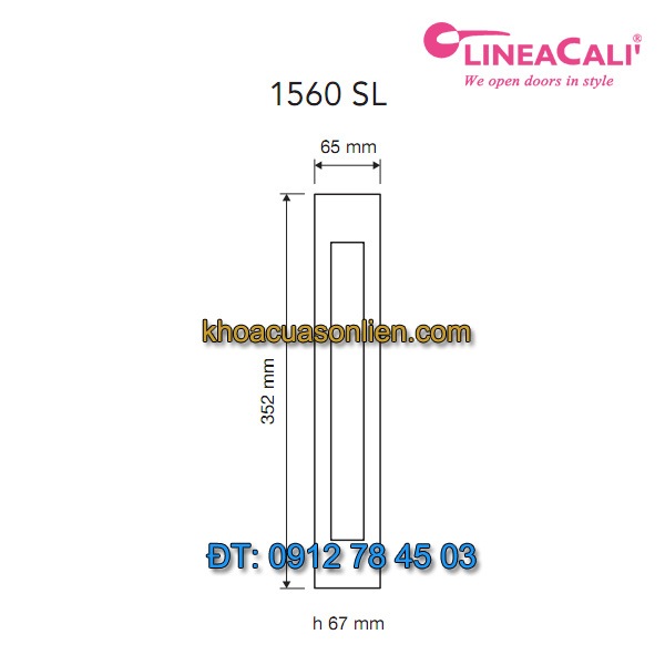 Báo giá tay nắm cửa chính Jardin 1560-SL của Linea Calì