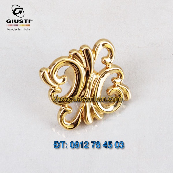 Báo giá Nơi bán Núm cửa tủ cổ điển mạ vàng 24K WPO707.000.00GP Giusti nhập khẩu Italy giá rẻ tại Hà Nội