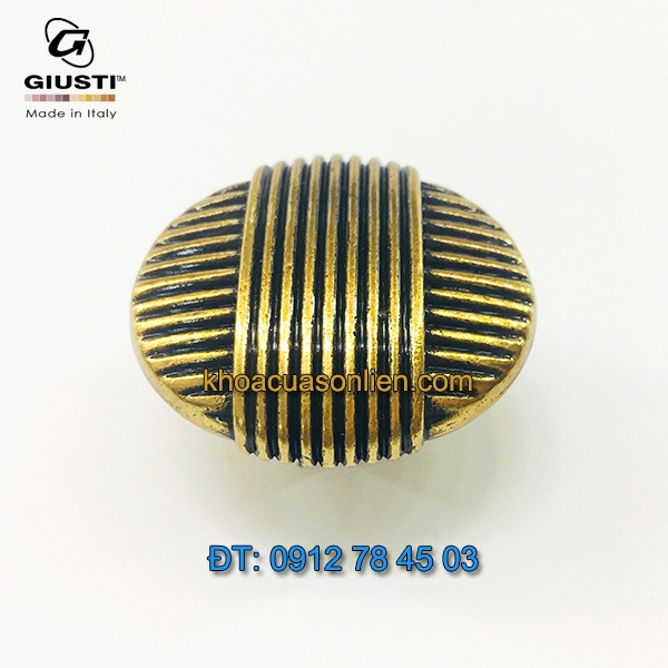 Nơi bán Tay nắm cửa tủ màu đồng WP0817.000.00A8 35mm nhập khẩu Giusti - Italy giá rẻ tại Hà Nội