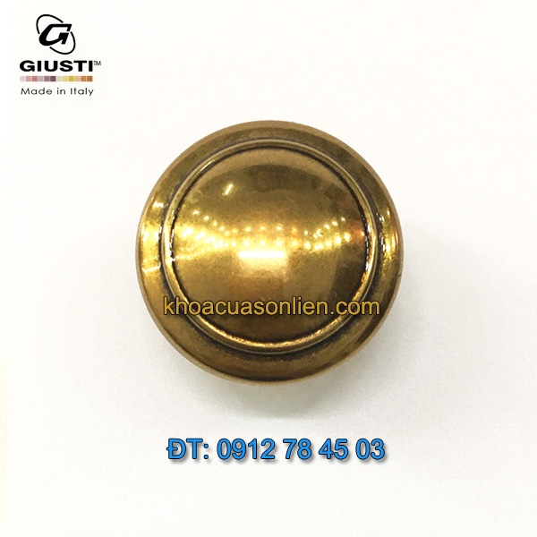 Báo giá Núm cửa tủ tròn màu đồng WPO2025/30.00A8 30mm của Giusti nhập khẩu Italy tại Hà Nội