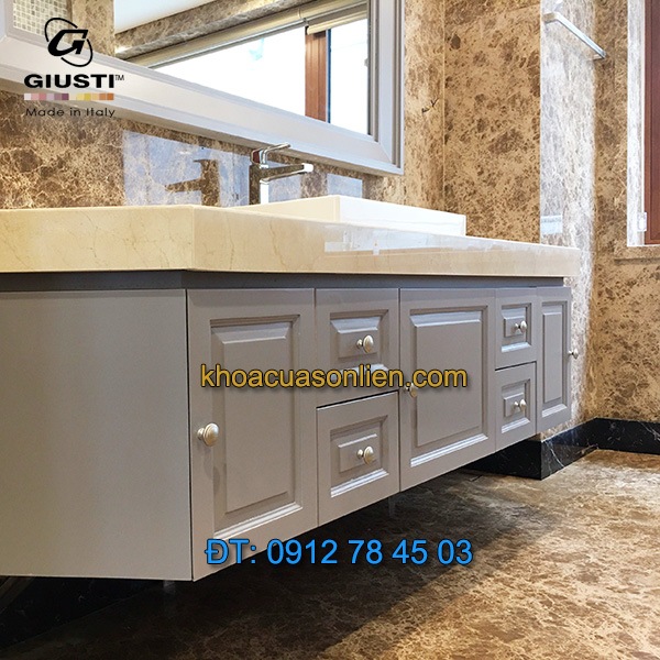 Nơi bán mẫu Núm cửa tủ tròn màu ghi WPO2025/30.00F7 30mm của Giusti nhập khẩu Italy giá rẻ tại Hà Nội