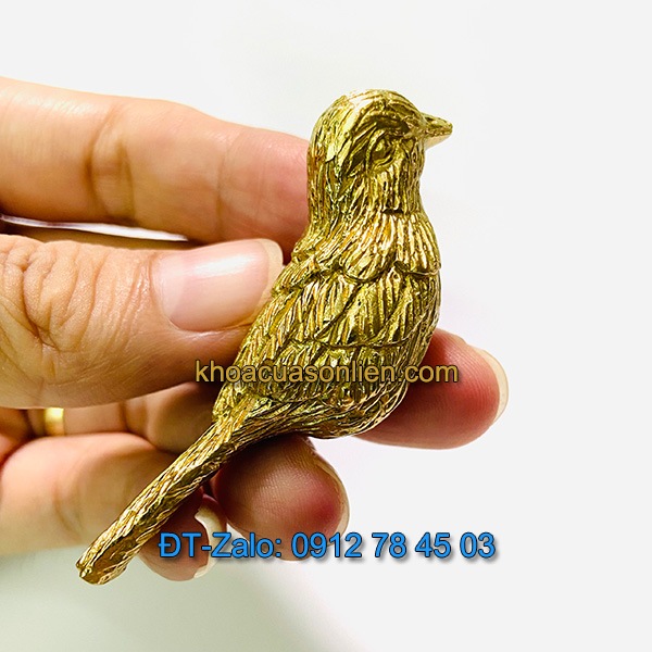 Báo giá nơi bán mẫu Núm tủ decor hình chim sẻ bằng đồng NT-019 bán giá rẻ ở Hà Nội