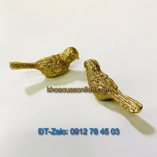 Báo giá nơi bán mẫu Núm tủ decor hình chim sẻ bằng đồng NT-019 bán giá rẻ ở Hà Nội