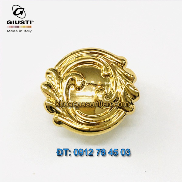 Nơi bán Tay nắm tủ tân cổ điển đẹp mạ vàng WP0837.000.00GP 37mm Giusti - Italy nhập khẩu chính hãng tại Hà Nội