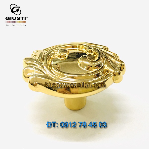 Nơi bán Núm tủ mạ vàng tân cổ điển WP0837.000.00GP 37mm Giusti - Italy nhập khẩu chính hãng tại Hà Nội