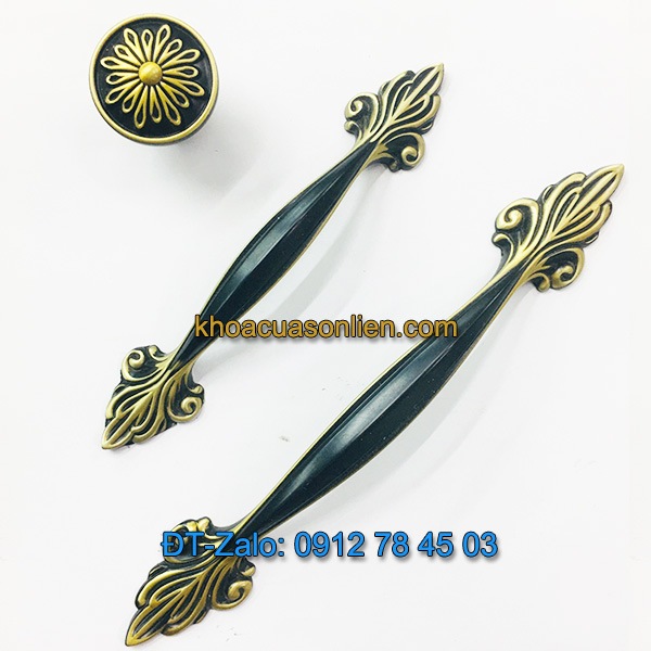 Báo giá nơi bán mẫu Tay kéo tủ màu đen lé vàng tân cổ điểm TT-016Đ giá bán rẻ tại Hà Nội