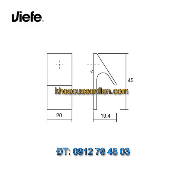Báo giá mẫu Tay móc tủ hiện đại mạ ni ken xước ZAPA 0315 của Viefe nhập khẩu Tây Ban Nha giá rẻ tại Hà Nội
