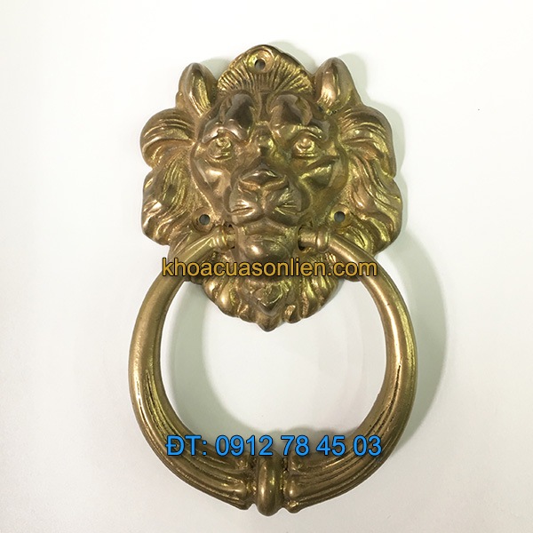 Nơi bán Tay nắm cổng đầu sư tử bằng đồng loại đại đường kính đầu 20cm giá rẻ tại Hà Nội