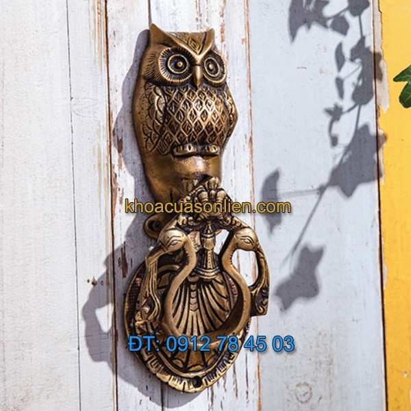 Nơi bán Tay nắm cửa chính trang trí hình chim cú mèo giá rẻ tại Hà Nội
