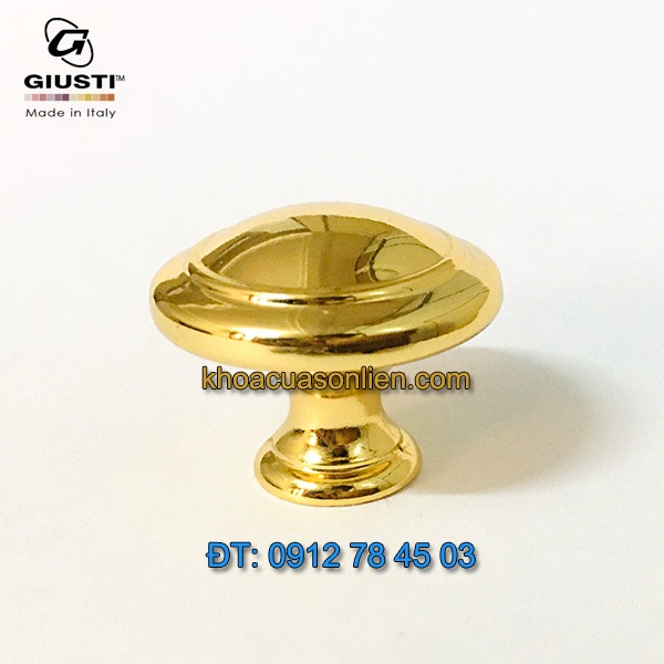 Nơi bán mẫu Tay nắm cửa tủ tròn mạ vàng 24K Giusti WPO2025/30.00GP 30mm - Italy xịn nhập khẩu chính hãng giá rẻ tại Hà Nội