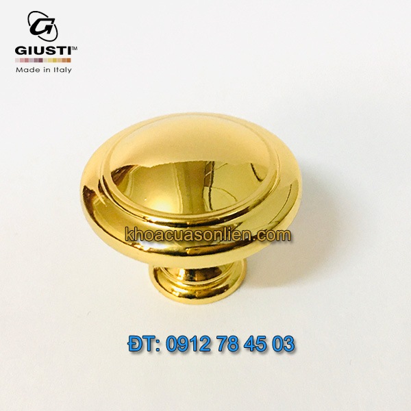 Báo giá mẫu Tay nắm cửa tủ tròn mạ vàng 24K Giusti WPO2025/30.00GP 30mm - Italy xịn nhập khẩu chính hãng giá rẻ tại Hà Nội