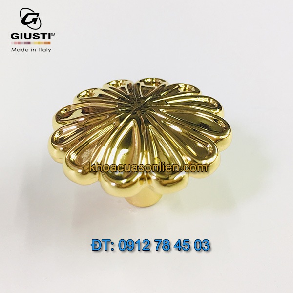 Báo giá Tay nắm tủ bếp tân cổ điểm mạ vàng 24K Maniglia Zama 30mm của hãng Giusti - Italia