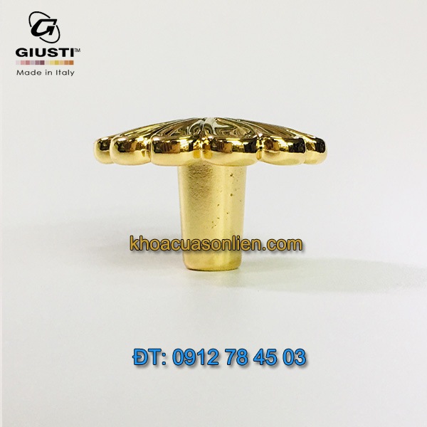 Báo giá Tay nắm tủ bếp tân cổ điểm mạ vàng 24K Maniglia Zama 30mm của hãng Giusti - Italia