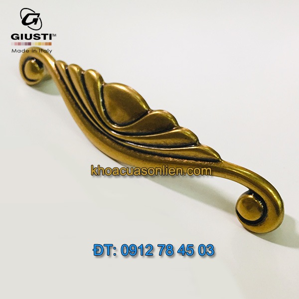 Báo giá Tay nắm tủ bếp tân cổ điển Placcato Oro 160mm của hãng Giusti - Italy