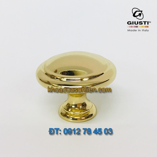 Báo giá Tay nắm tủ cao cấp mạ vàng 24K Placcato Oro 35mm của hãng Giusti - Italy