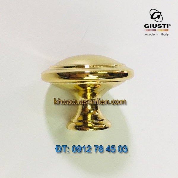 Báo giá Tay nắm tủ sang trọng mạ vàng 24K Placcato Oro 35mm của hãng Giusti - Italy